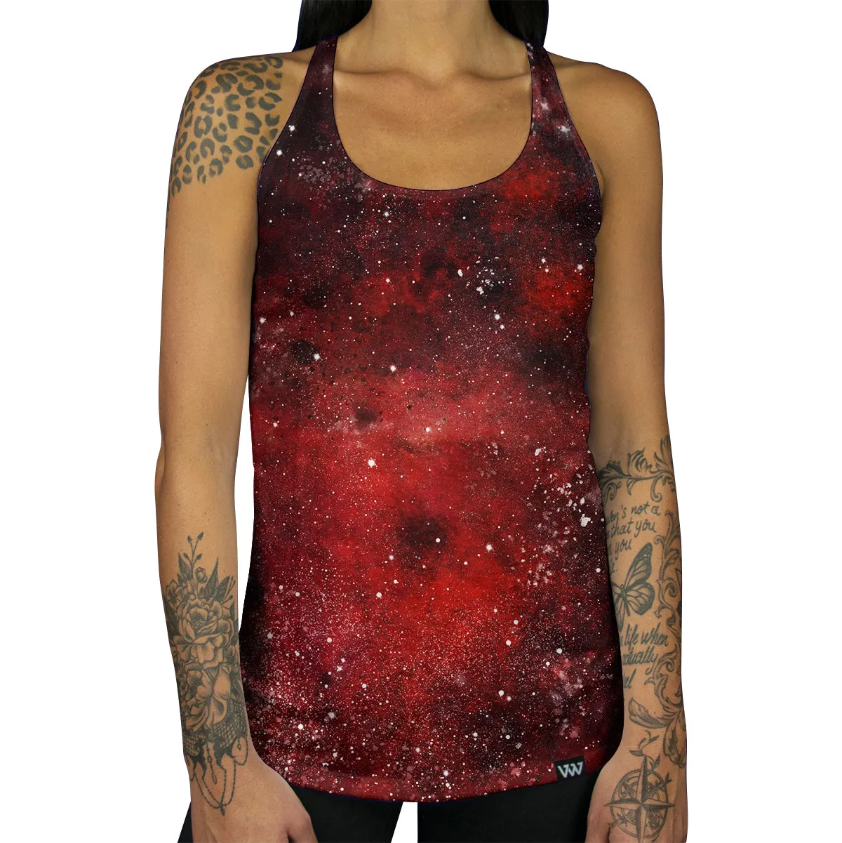 Red Galaxy Craters Racerback Tank