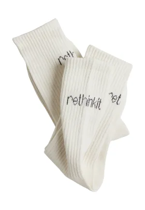 Rethinkit Crew Sock 2pack - off white