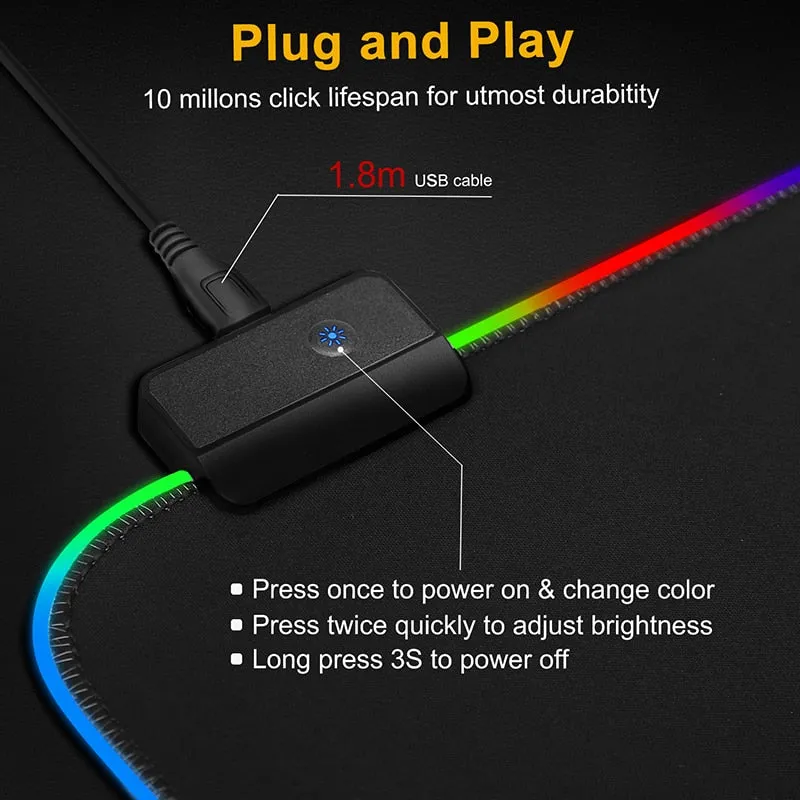 RGB Gaming Large Mouse Pad