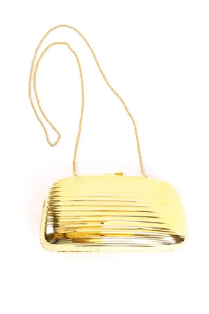 Ribbed Metal Shoulder Clutch