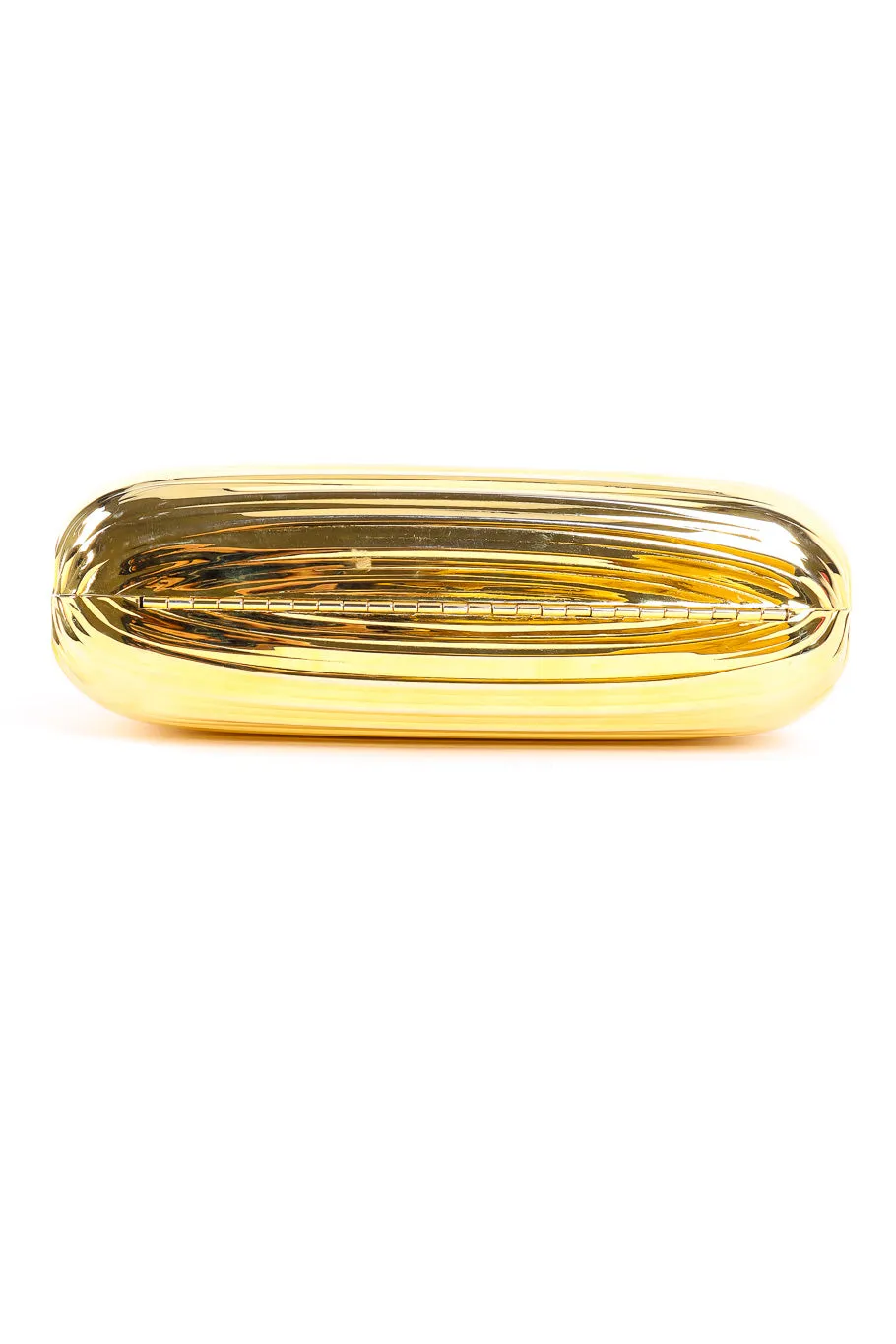 Ribbed Metal Shoulder Clutch
