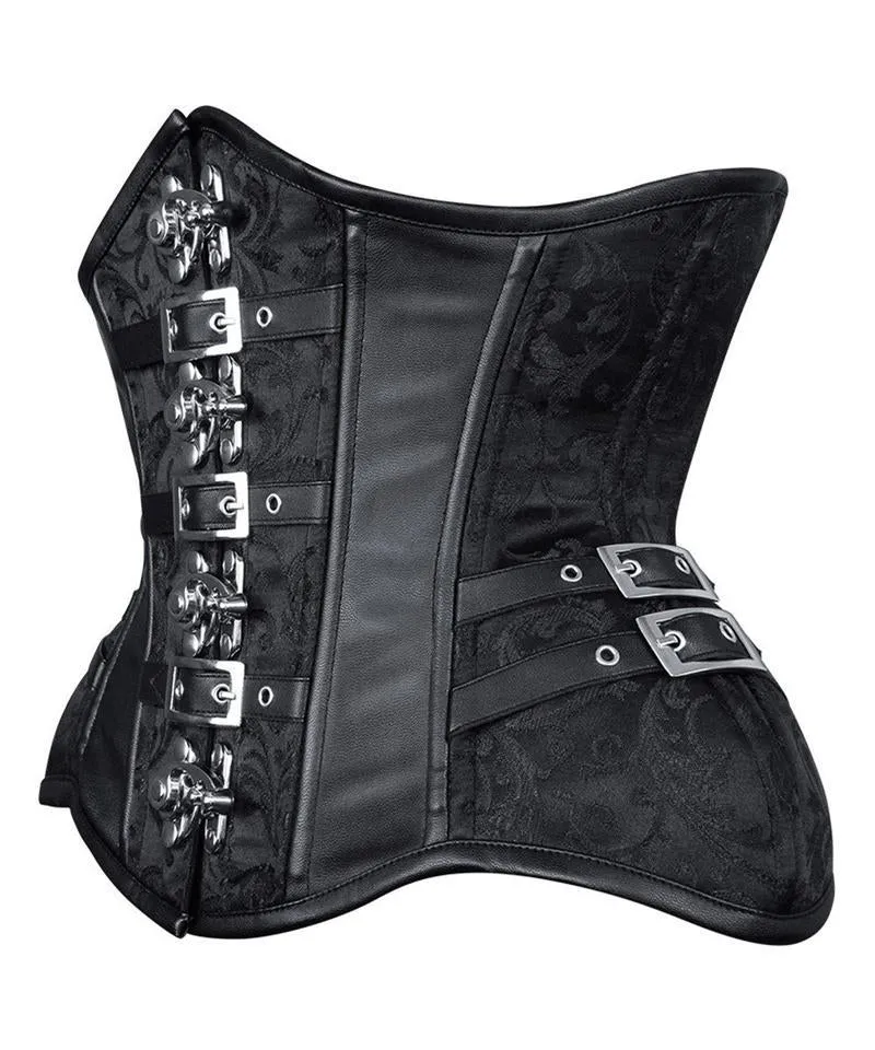 Rimon New Curvy Brocade Waist Trainer with Buckle