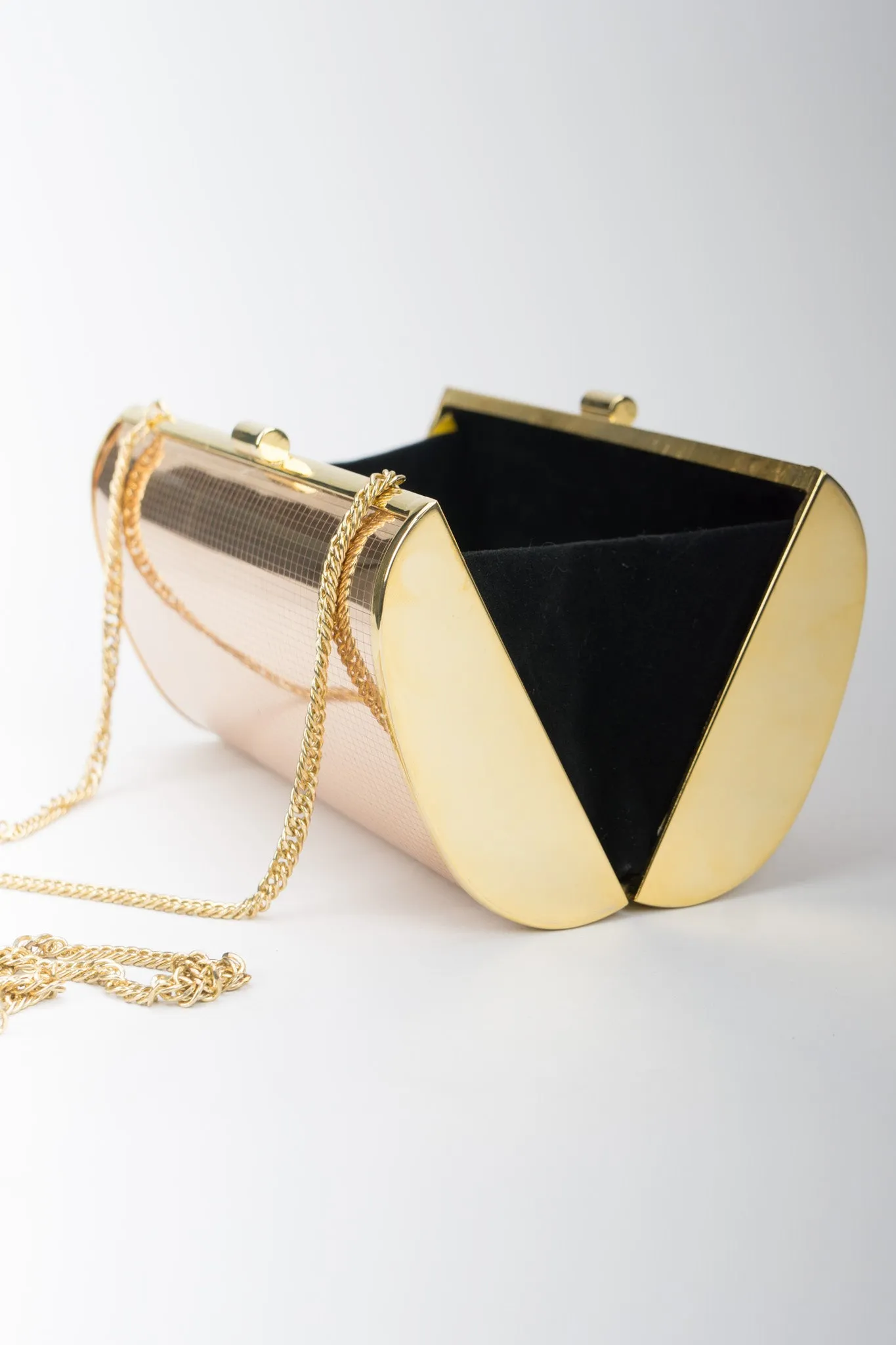 Rose Gold Mirror Disco Clutch