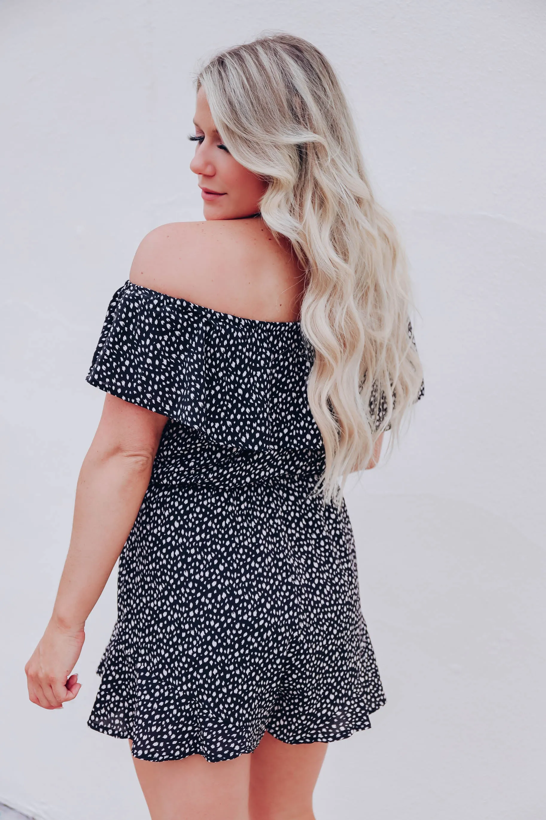 Running The World Romper - Black