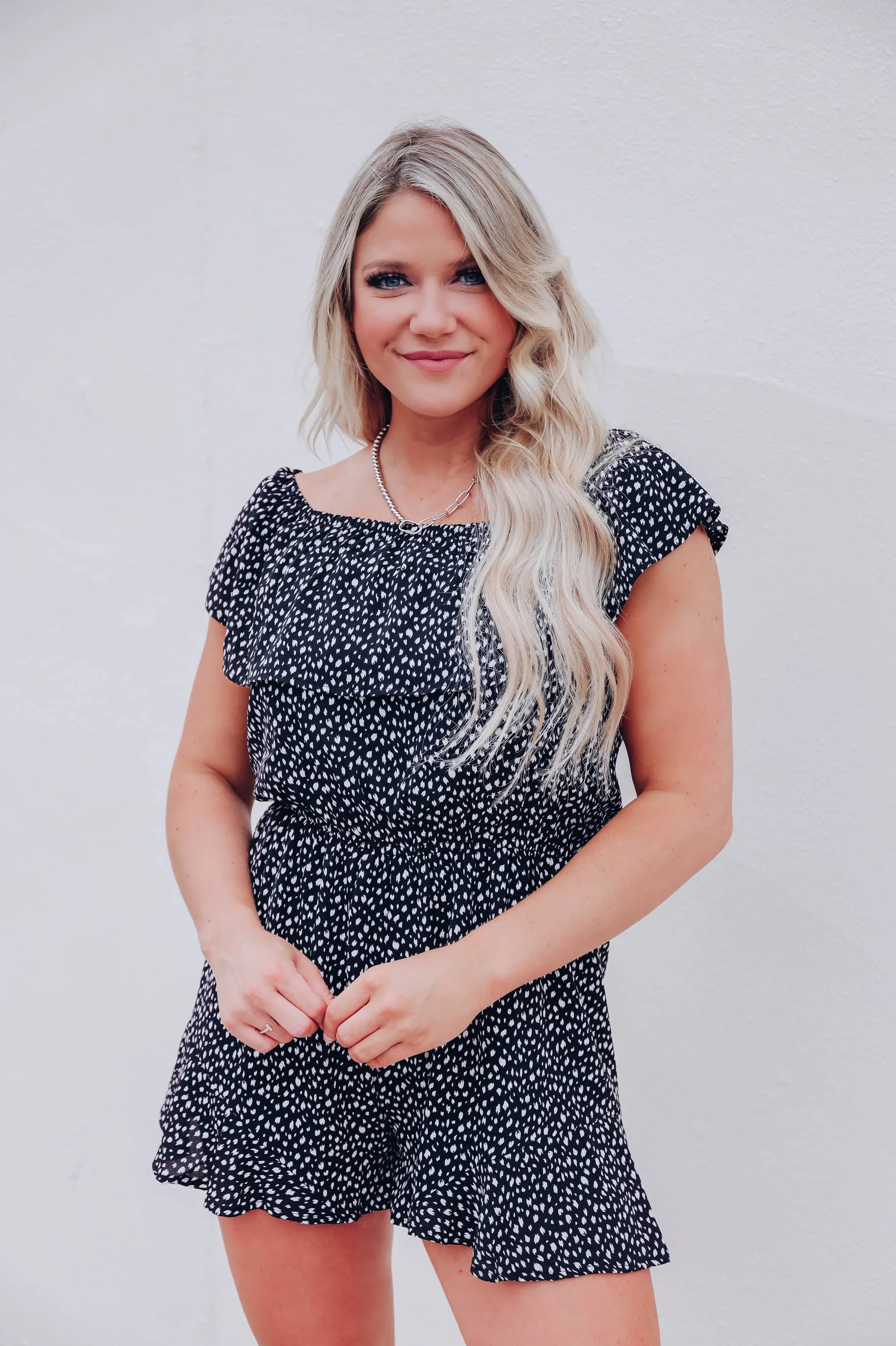 Running The World Romper - Black