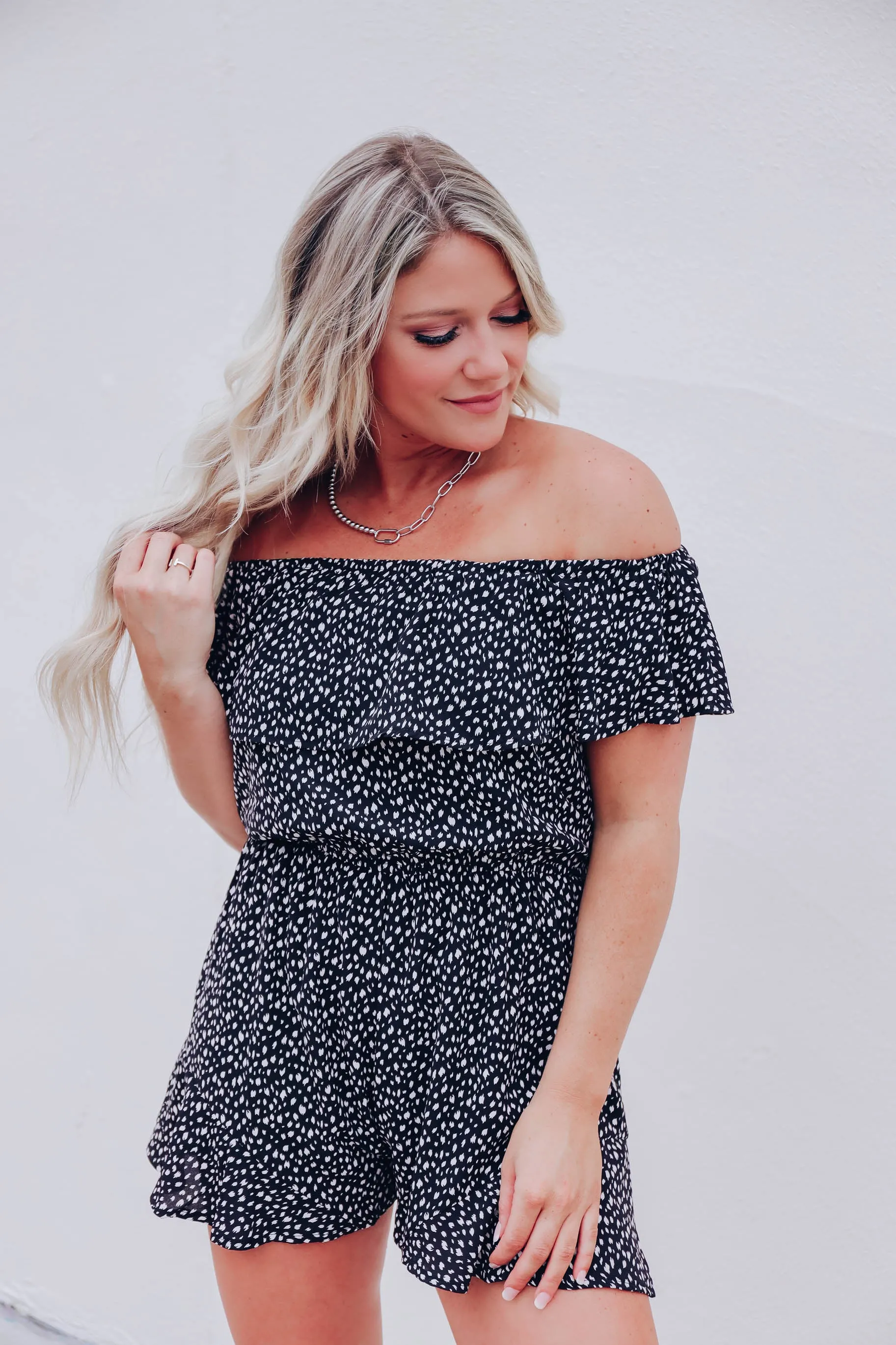 Running The World Romper - Black