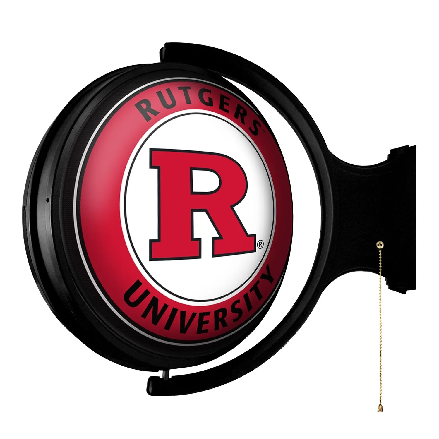 Rutgers Scarlet Knights: Original Round Rotating Lighted Wall Sign