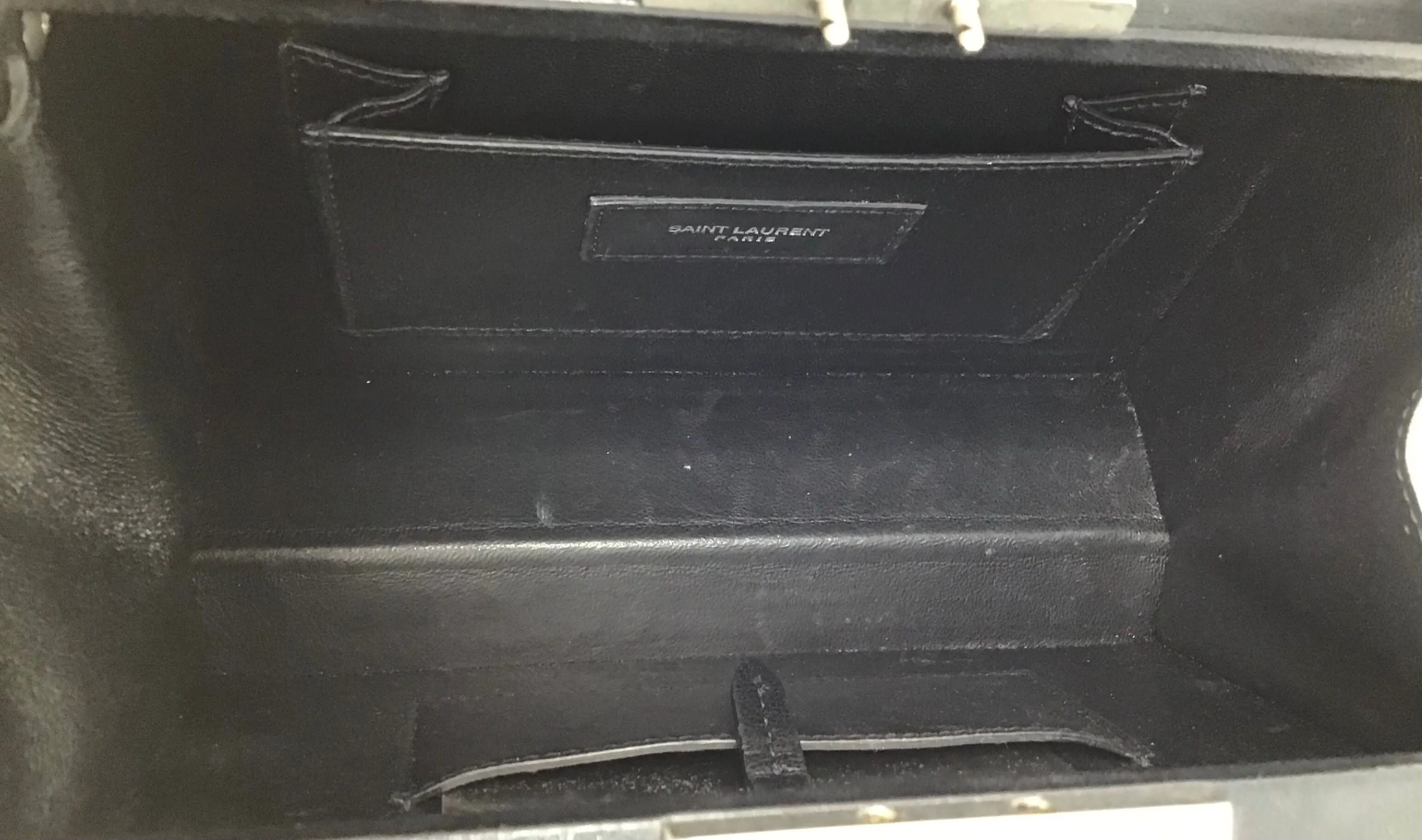 Saint Laurent WDB! 'Nan' Studded Box Top Handle Bag W/Chain