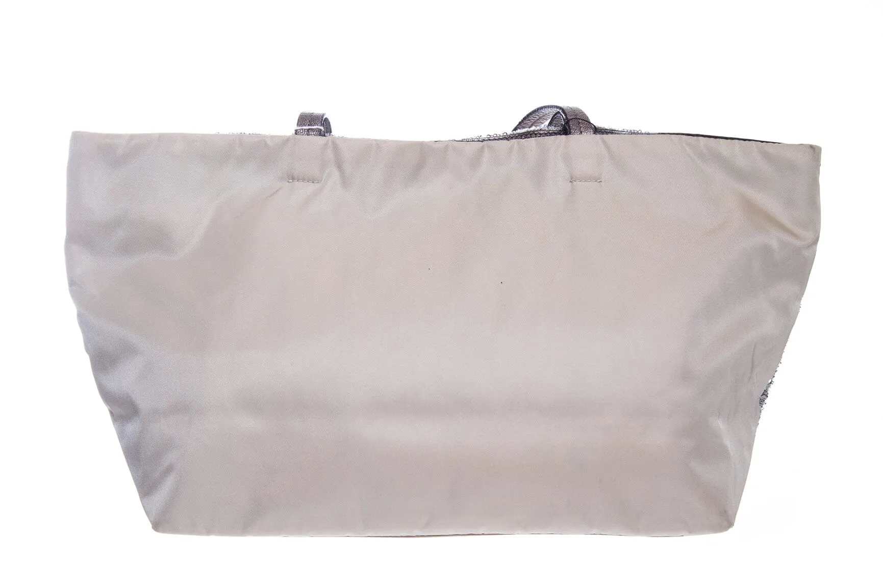 Salvatore Ferragamo Silver Sequin Tote