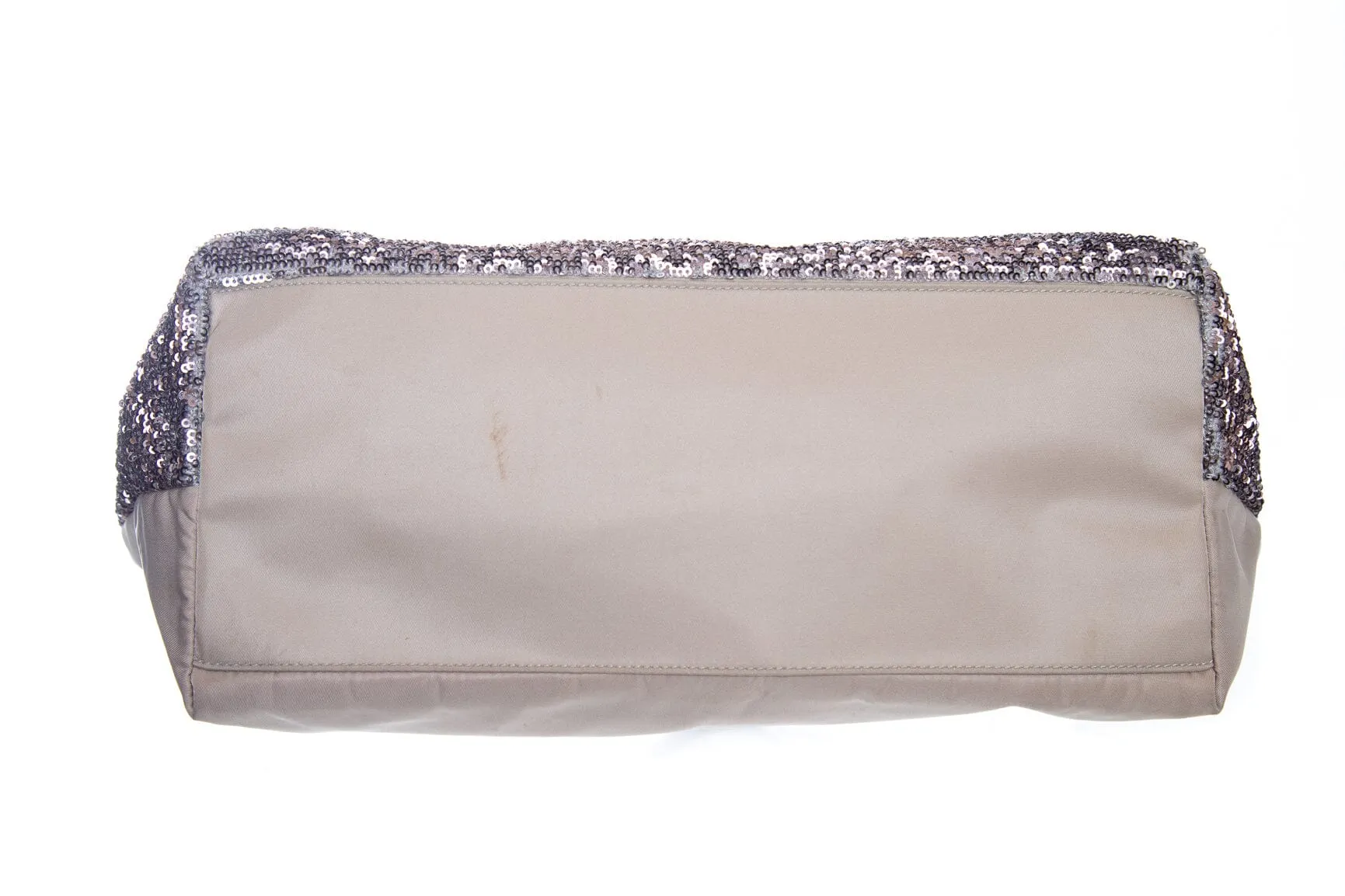 Salvatore Ferragamo Silver Sequin Tote