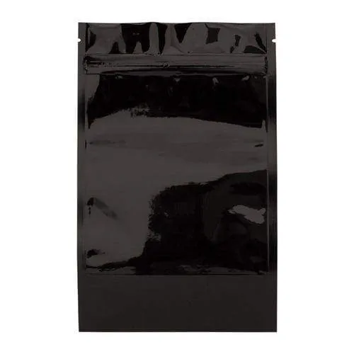 SAMPLE of Mylar Bag Opaque Black 1 Oz - 28 Grams (1 Count SAMPLE)