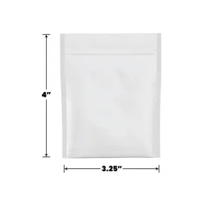 SAMPLE of Mylar Bag Opaque White 1 Gram - 3.25" x 4" - (1 Count SAMPLE)