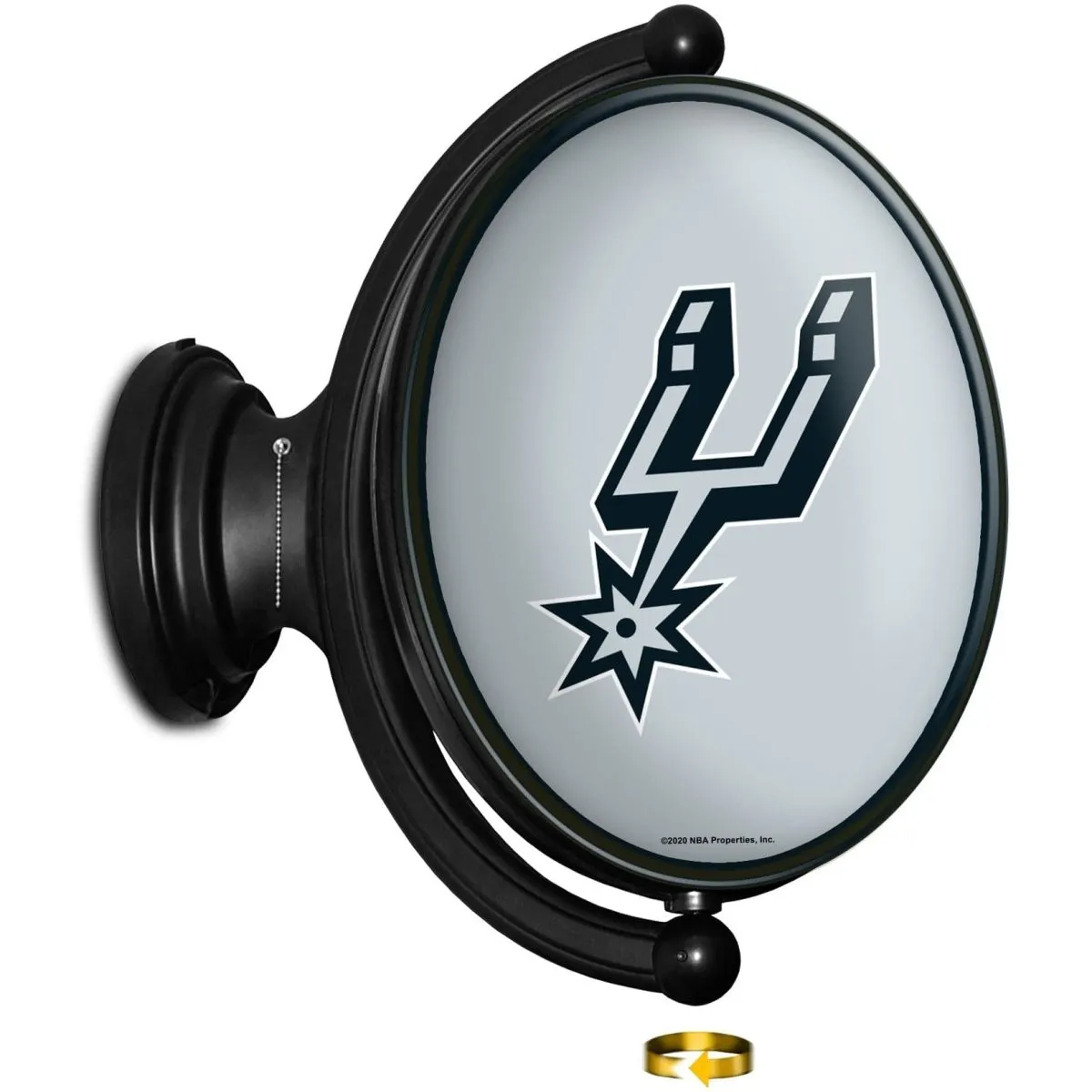 San Antonio Spurs: Original Oval Rotating Lighted Wall Sign
