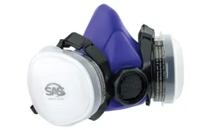 SAS Safety Bandit Half-Mask Respiator with Organic Vapor Cartridge & N95 Filters (1 Each)