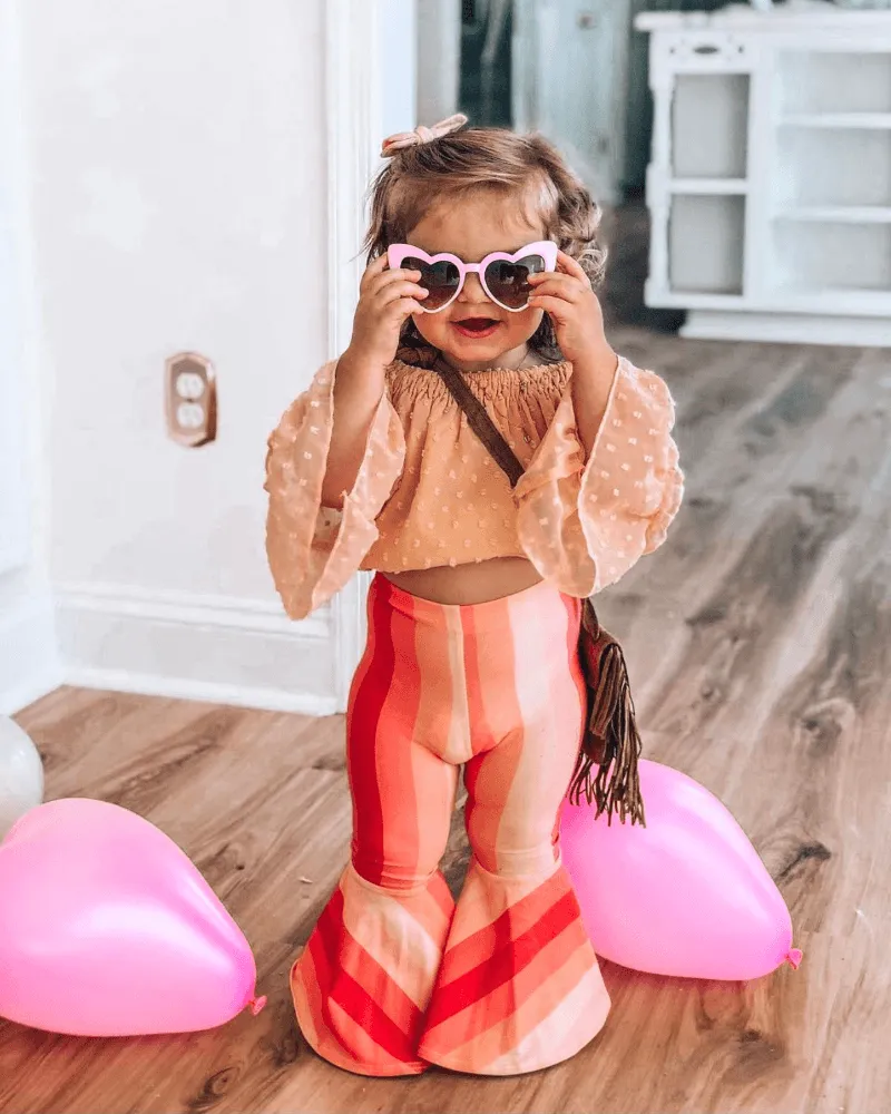 Savanna Off-the-Shoulder Dot Top - Pretty 'n Peach