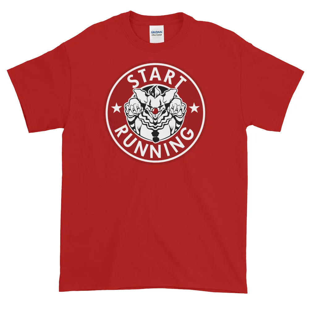 Scary Clown Start Running Halloween Short-Sleeve T-Shirt