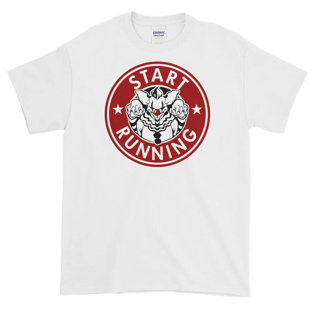 Scary Clown Start Running Halloween Short-Sleeve T-Shirt