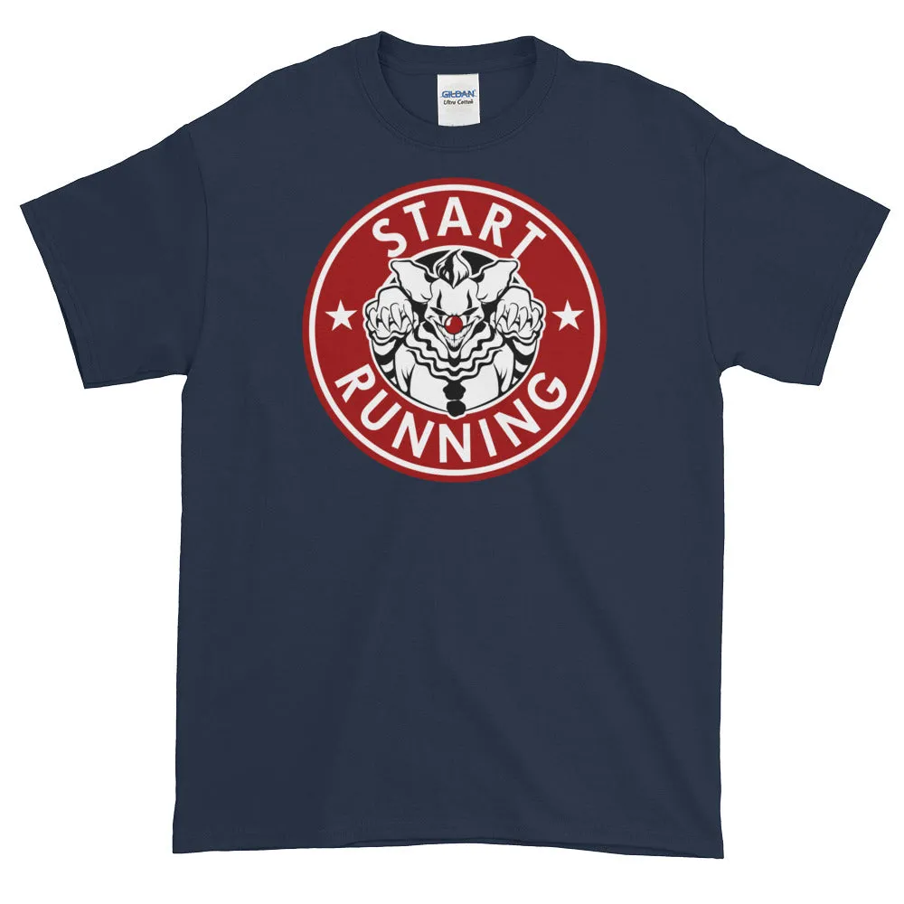 Scary Clown Start Running Halloween Short-Sleeve T-Shirt