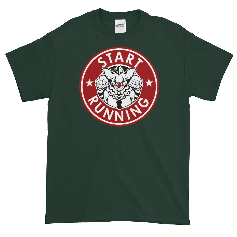 Scary Clown Start Running Halloween Short-Sleeve T-Shirt