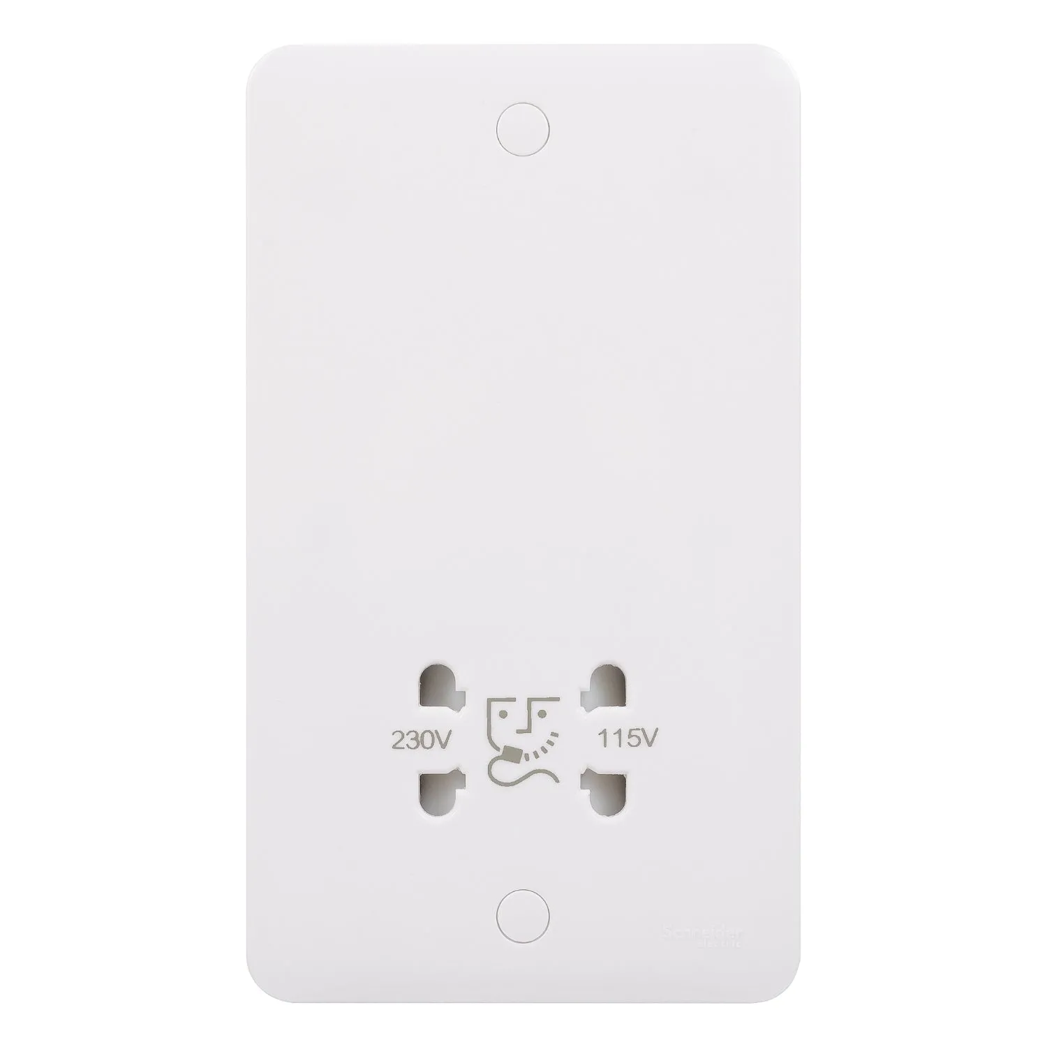 Schneider Electric GGBL7090S Lisse White Moulded 115/230V Dual Voltage Socket