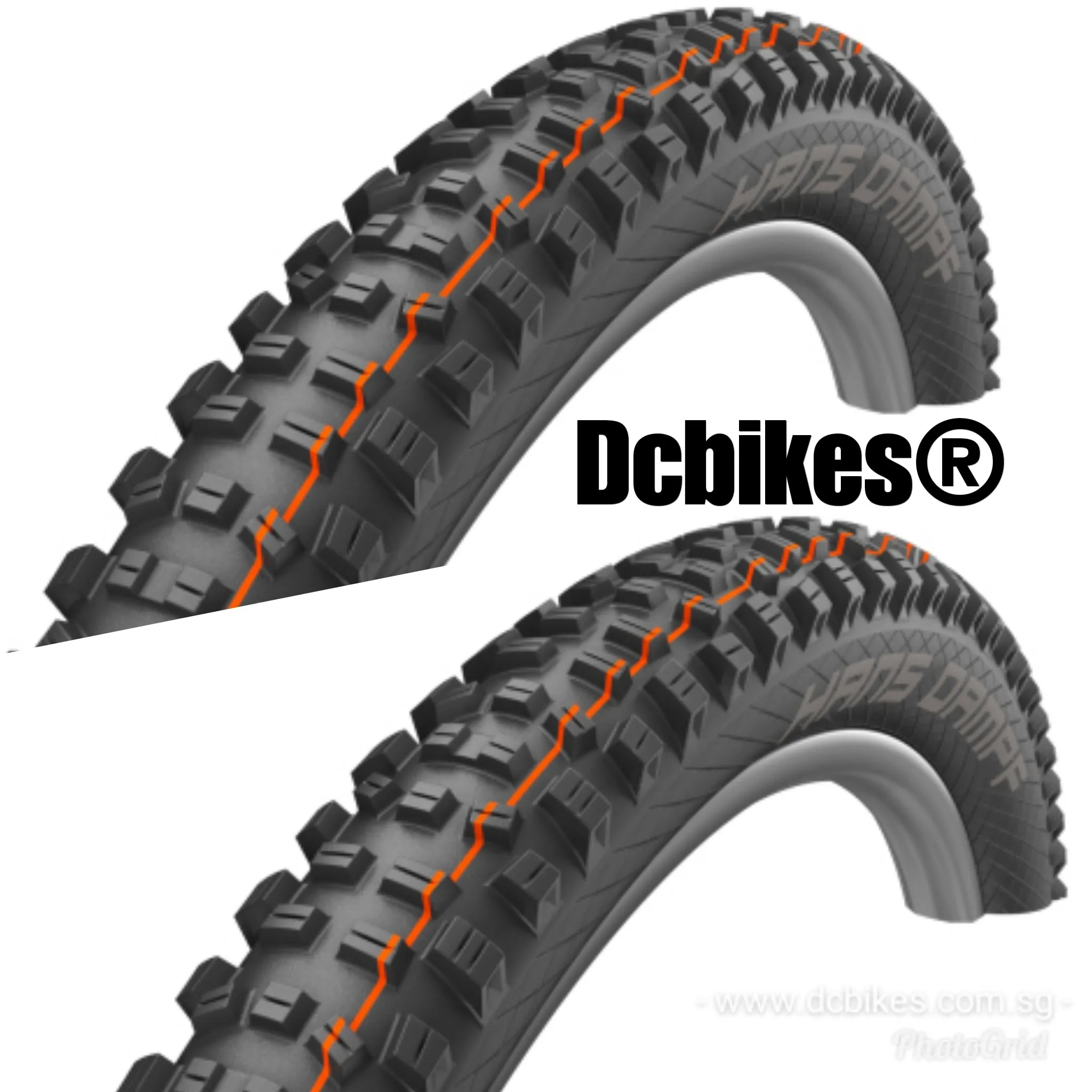 Schwalbe 27.5 X 2.35 Hans Dampf Super Trail Addix Tubeless MTB Folding Tyres (1 Tire) 