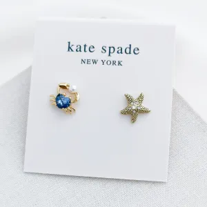 Sea Star Starfish And Crab Stud Earrings
