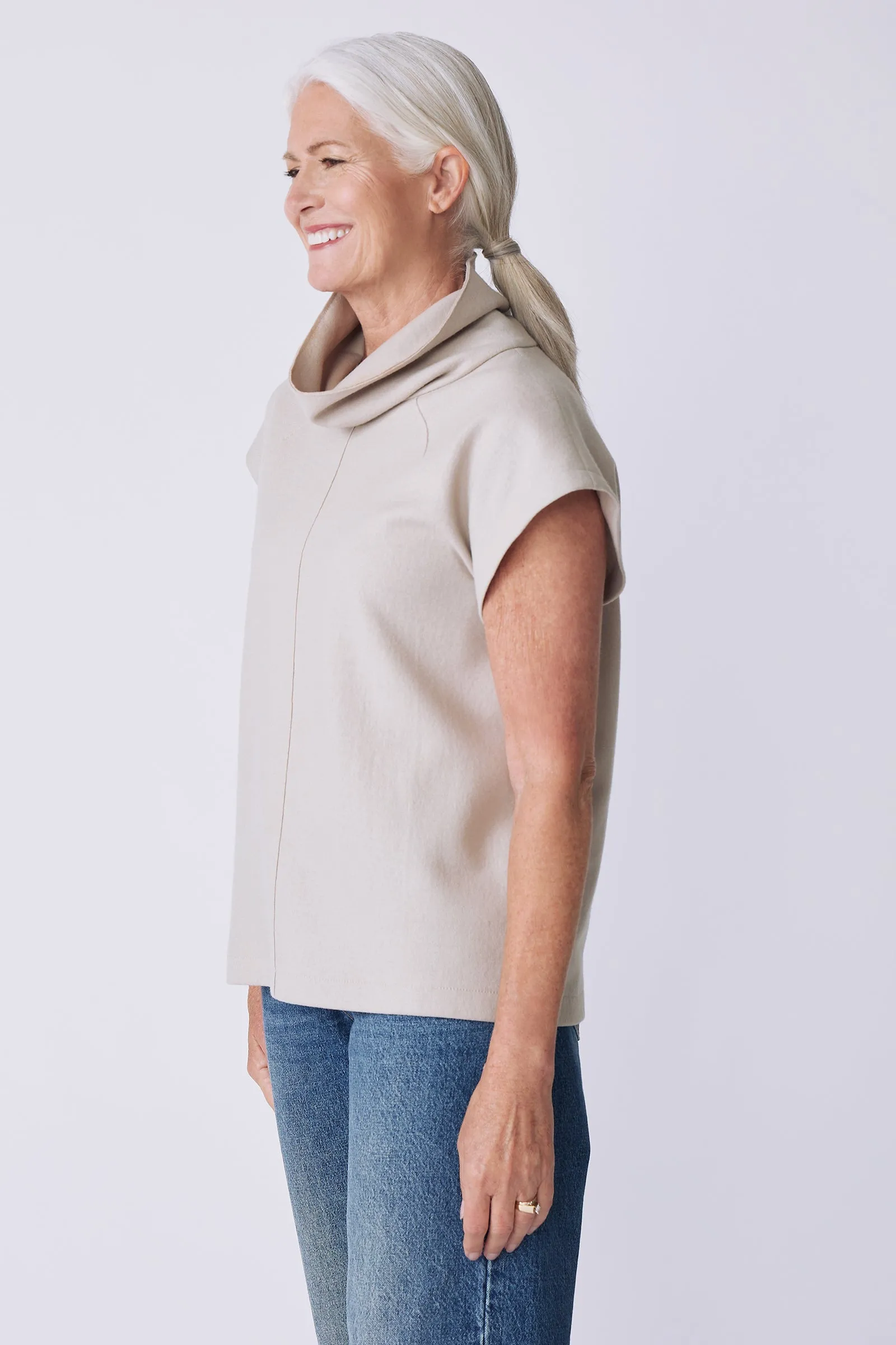 Seamed Turtleneck - Mink