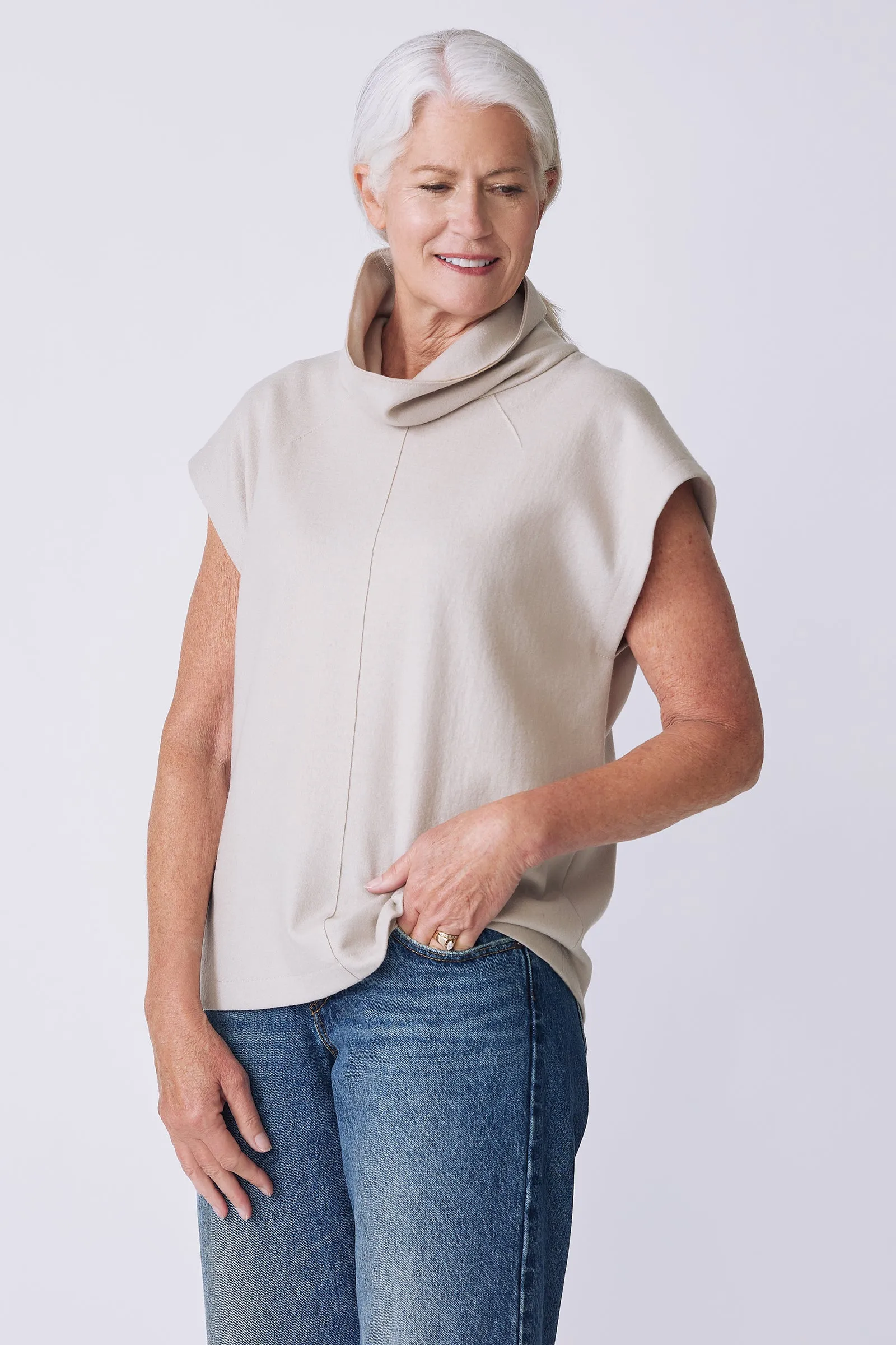 Seamed Turtleneck - Mink