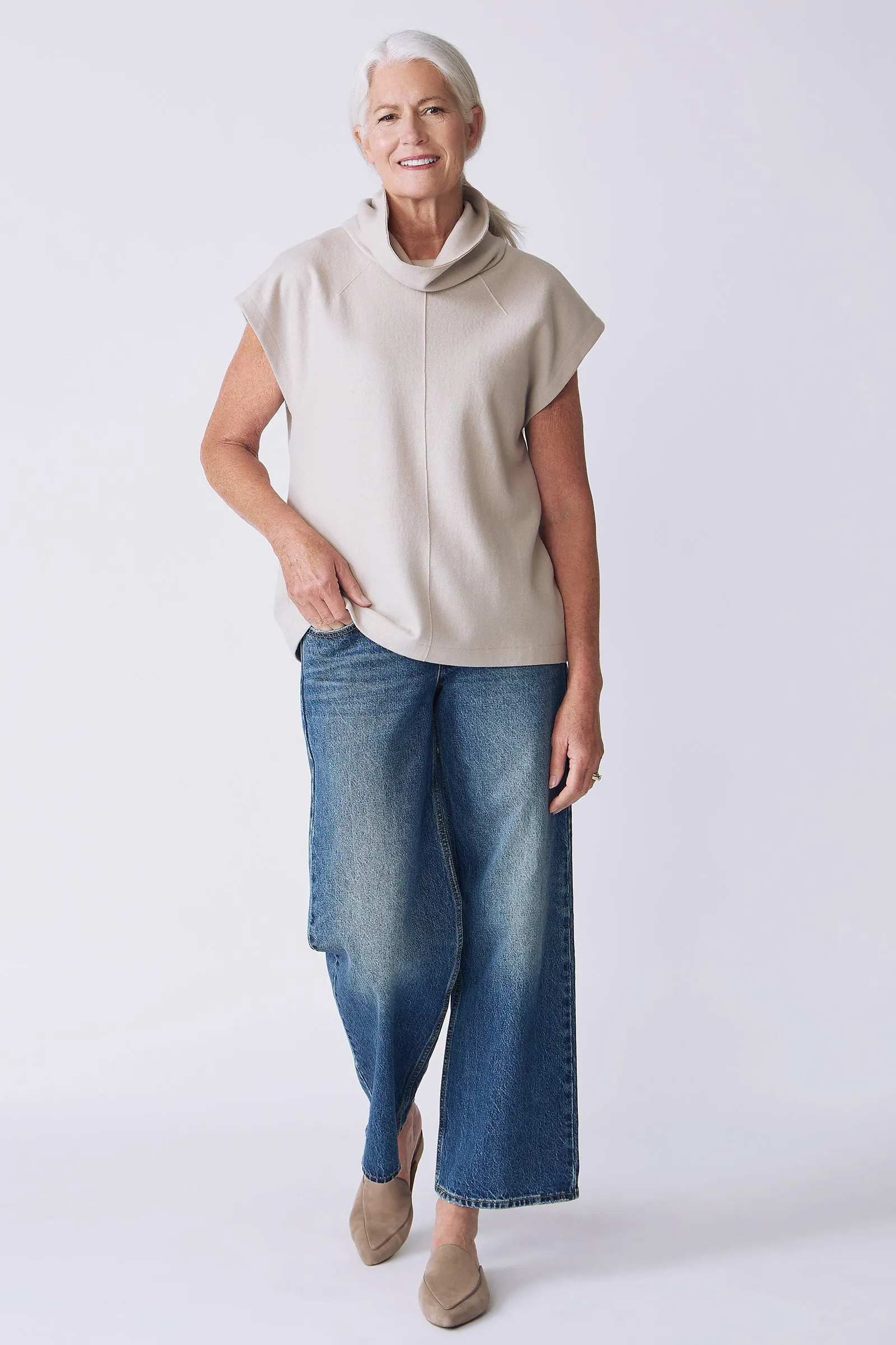Seamed Turtleneck - Mink