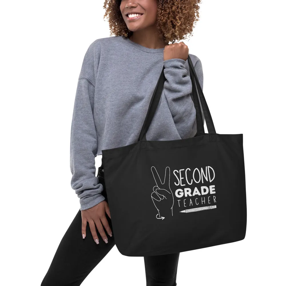 SECOND GRADE TEACHER Large Tote Bag