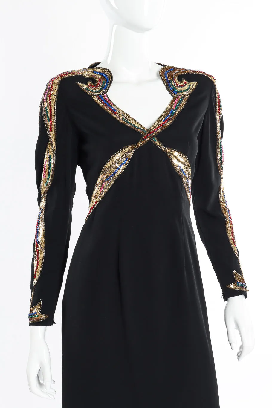 Sequin Beaded Midi Dress