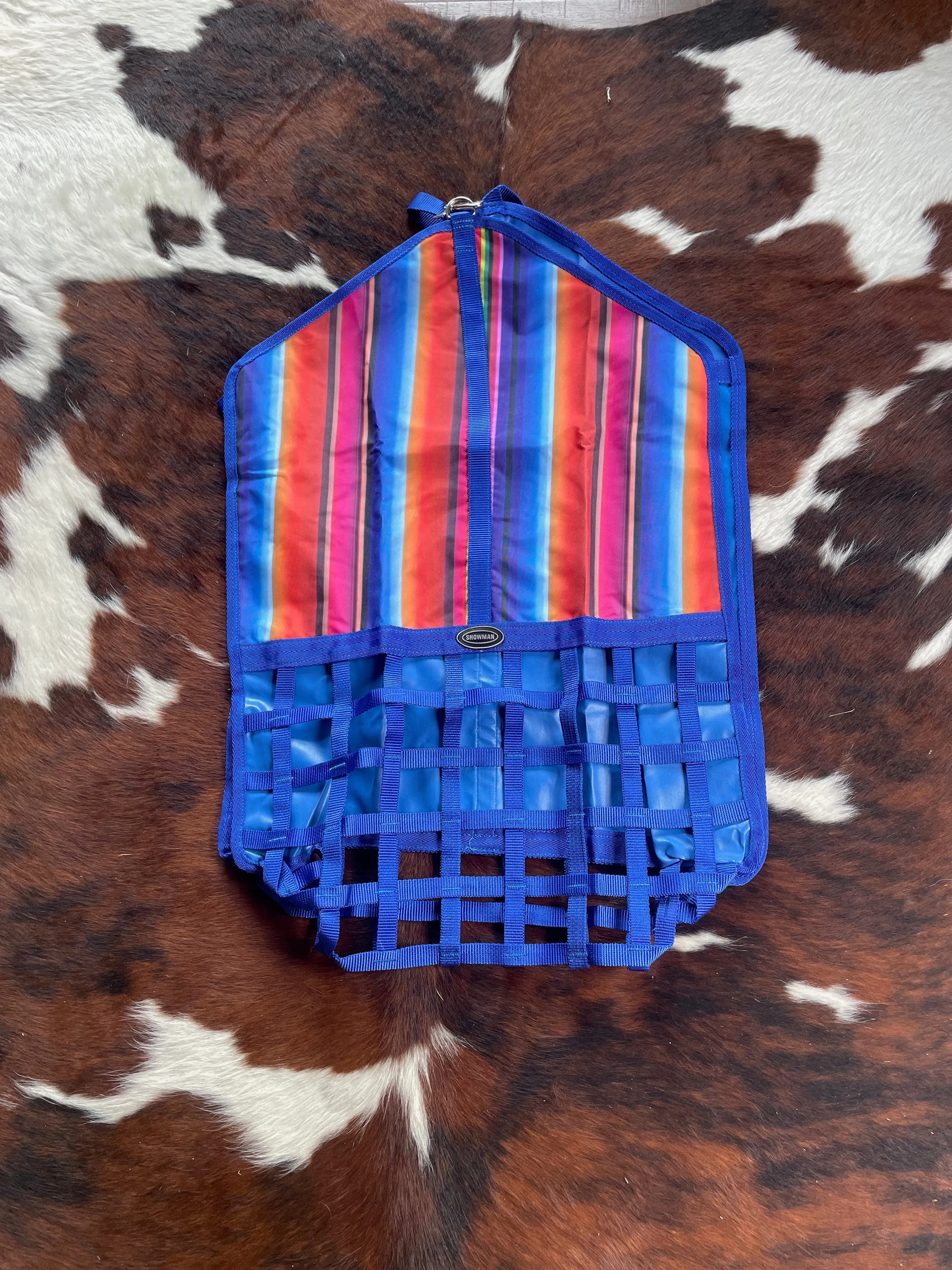 Showman Neon Serape Webbed Slow Feed Hay Bag