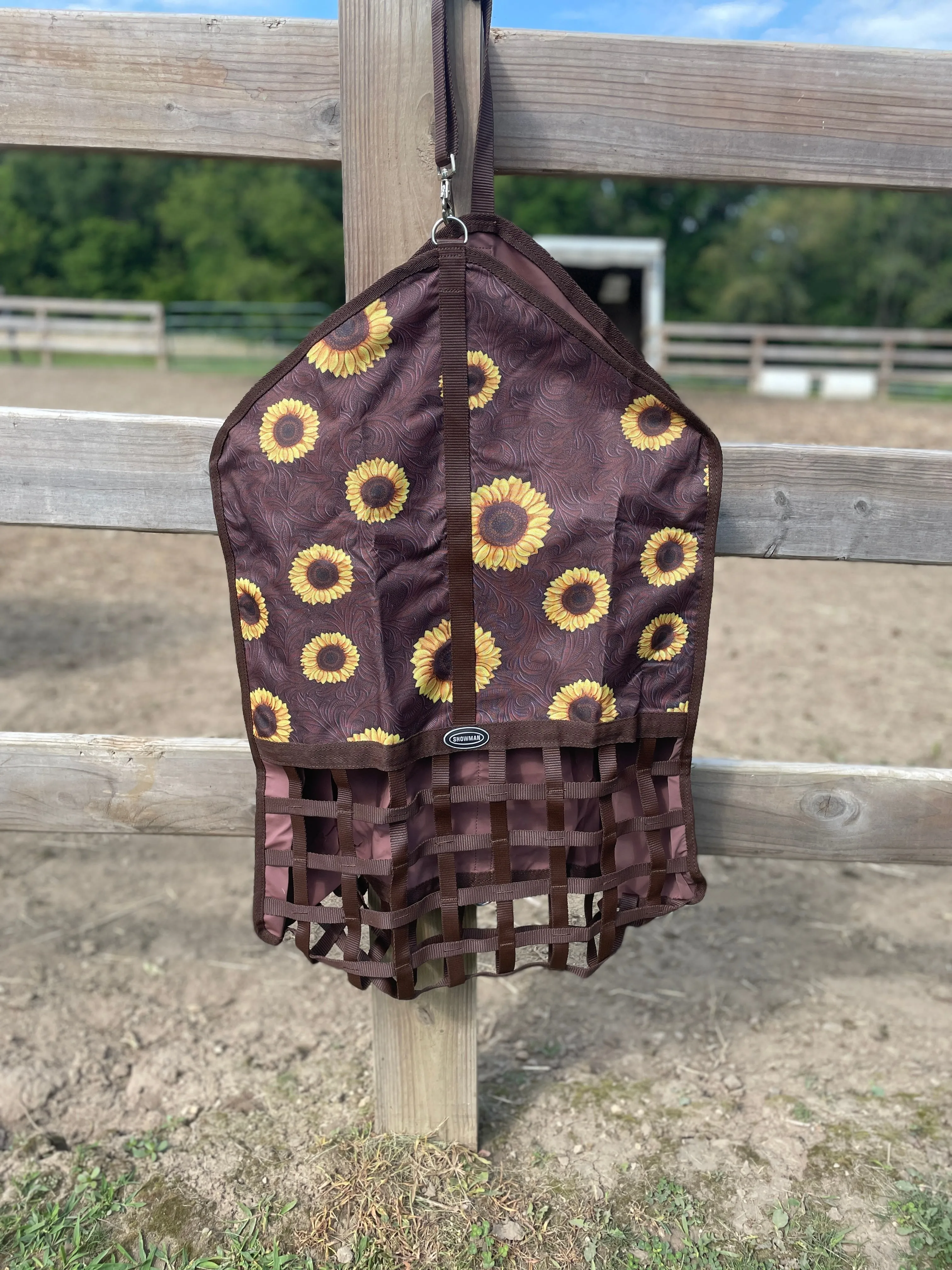 Showman Sunflower Filigree Webbed Slow Feed Hay Bag