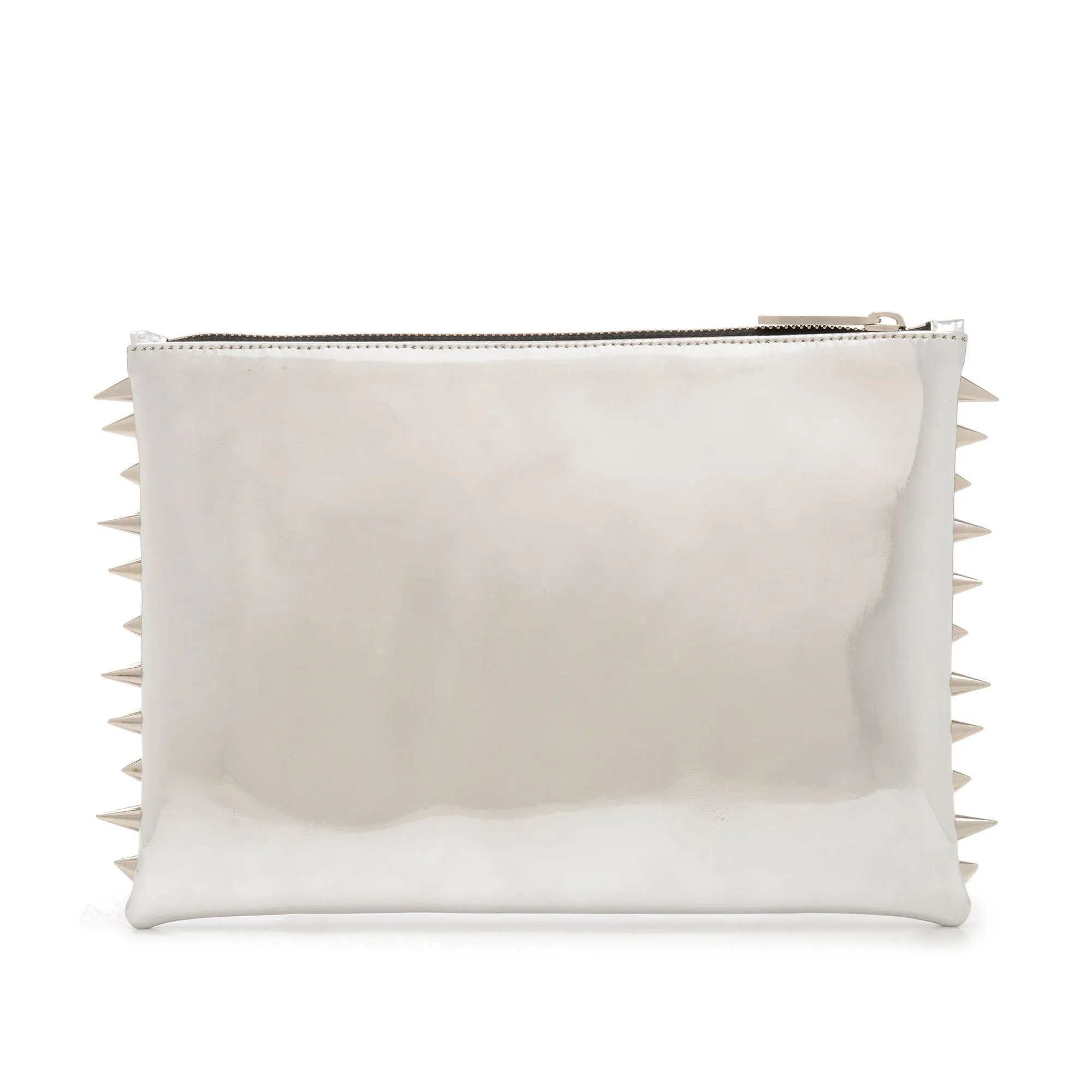 SILVER METAL CLUTCH BAG