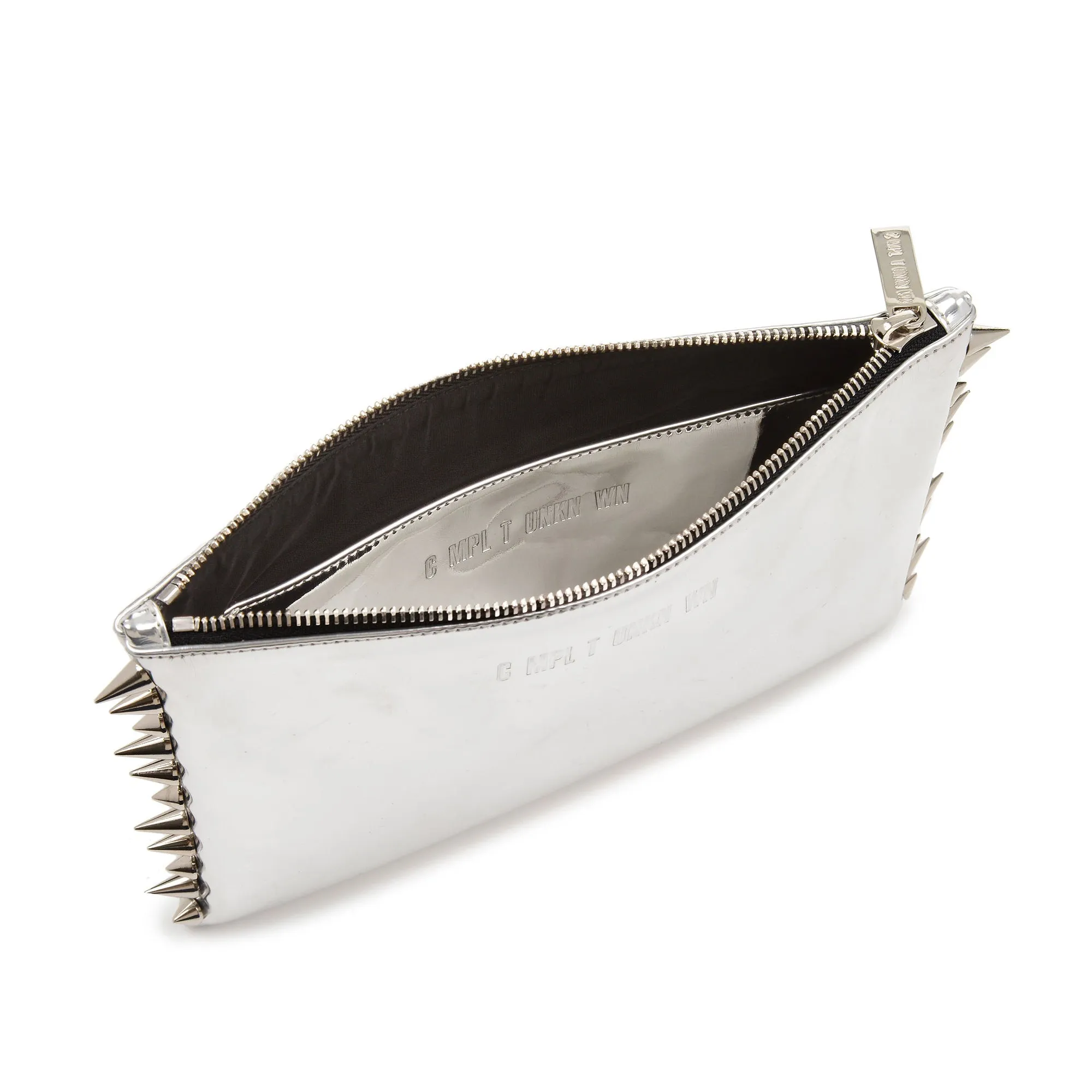 SILVER METAL CLUTCH BAG