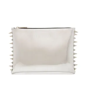 SILVER METAL CLUTCH BAG
