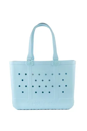 Simply Southern Large Waterproof Tote Bag in Sky Blue | 0125-SIMPLYTOTE-SKY