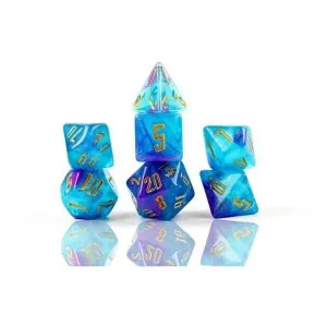 Sirius Dice Set - Cerulean Nebula Poly Set