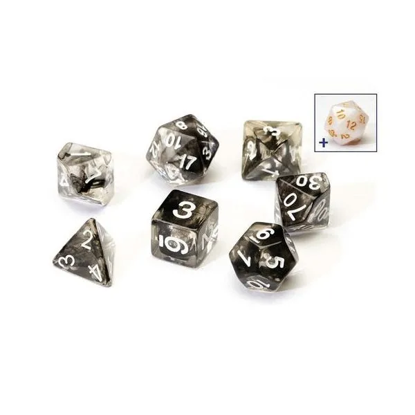 Sirius Dice Set - Cloud Black Translucent Acrylic