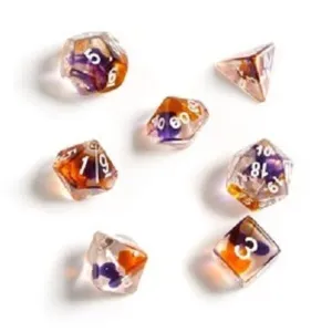 Sirius Dice Set - Purple, Orange Clear