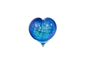 Small Teal Air Trap Heart Paperweight