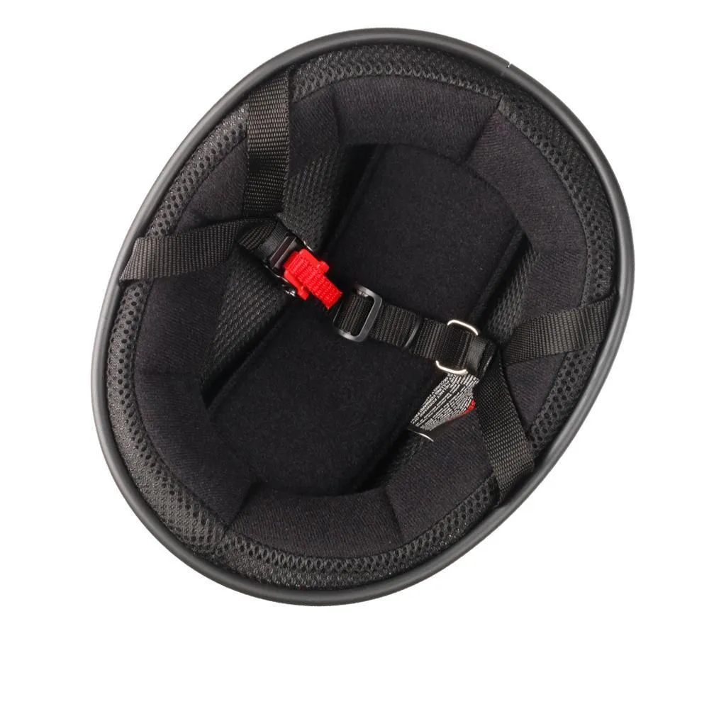 Smallest & Lightest DOT Polo Half Helmet - Carbon Fiber Black