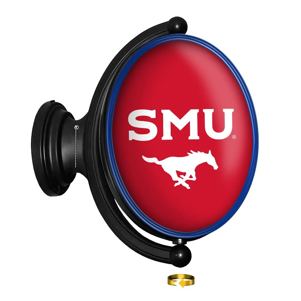 SMU Mustangs: SMU - Original Oval Rotating Lighted Wall Sign