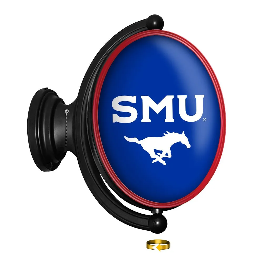 SMU Mustangs: SMU - Original Oval Rotating Lighted Wall Sign