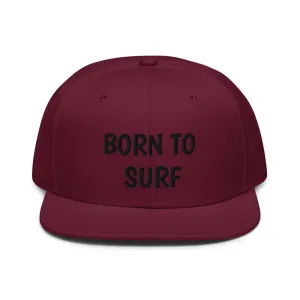 Snapback Hat "1051-0061 Born To Surf (Black Logo)"