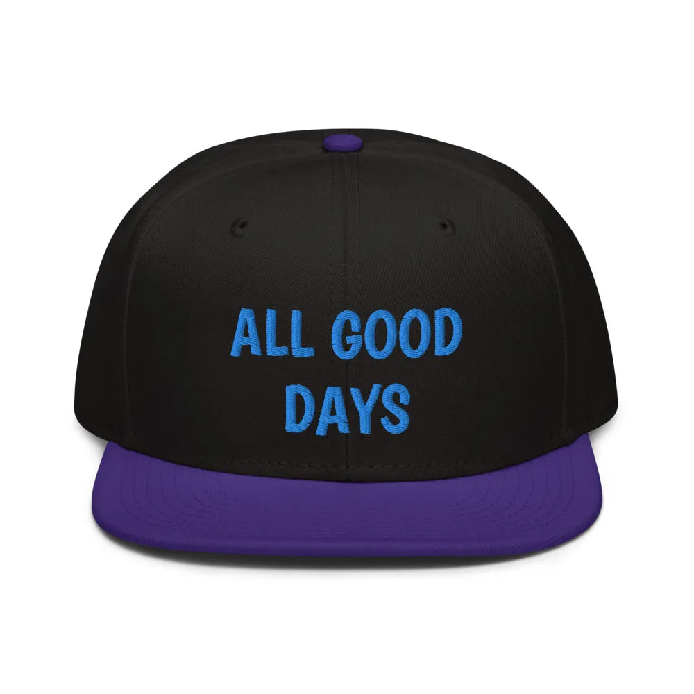 Snapback Hat "1052-0031 All Good Days (Blue Logo)"