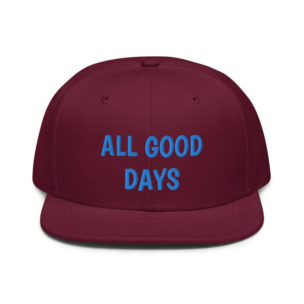 Snapback Hat "1052-0031 All Good Days (Blue Logo)"