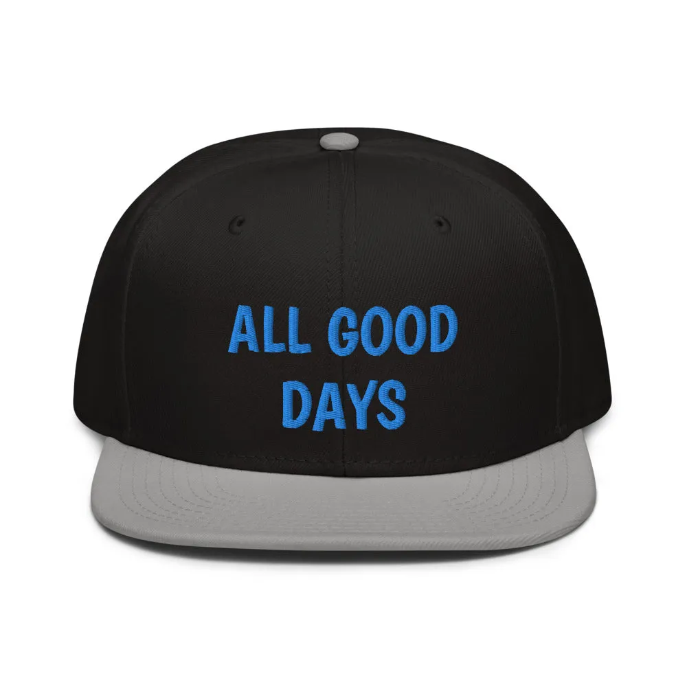 Snapback Hat "1052-0031 All Good Days (Blue Logo)"
