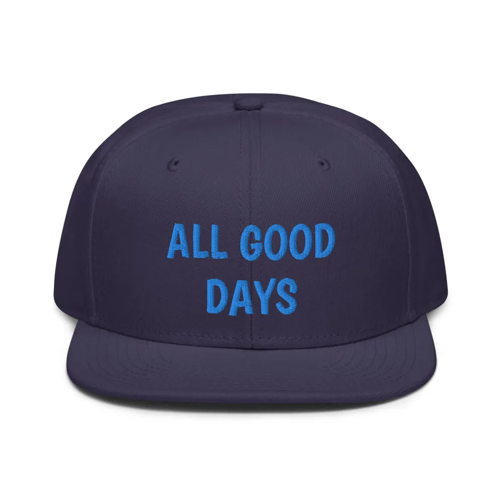 Snapback Hat "1052-0031 All Good Days (Blue Logo)"
