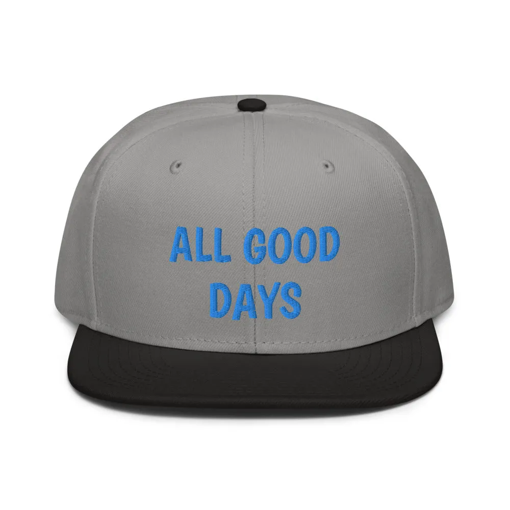 Snapback Hat "1052-0031 All Good Days (Blue Logo)"